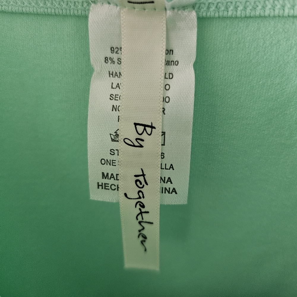 4 for $25 Mint Green Stretchy Spaghetti Strap Tank Top - Picture 5 of 8